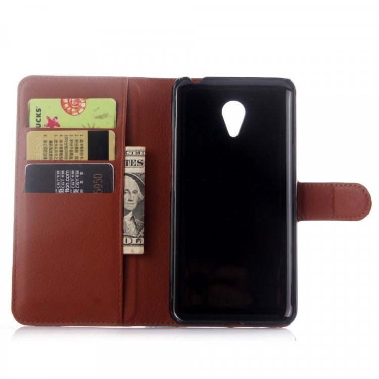 Чехол с визитницей для Meizu M2 Note (коричневый)