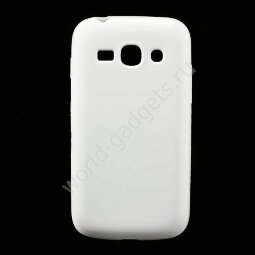 Мягкий пластиковый чехол для Samsung Galaxy Ace 3 / S7272 / S7275 (белый)