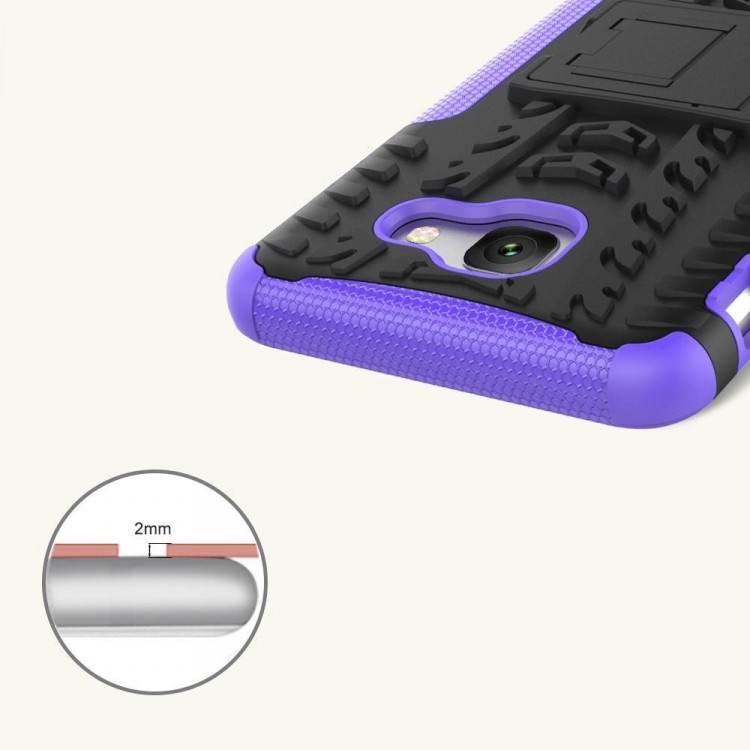 Чехол Hybrid Armor для Samsung Galaxy J7 Max (черный + фиолетовый)