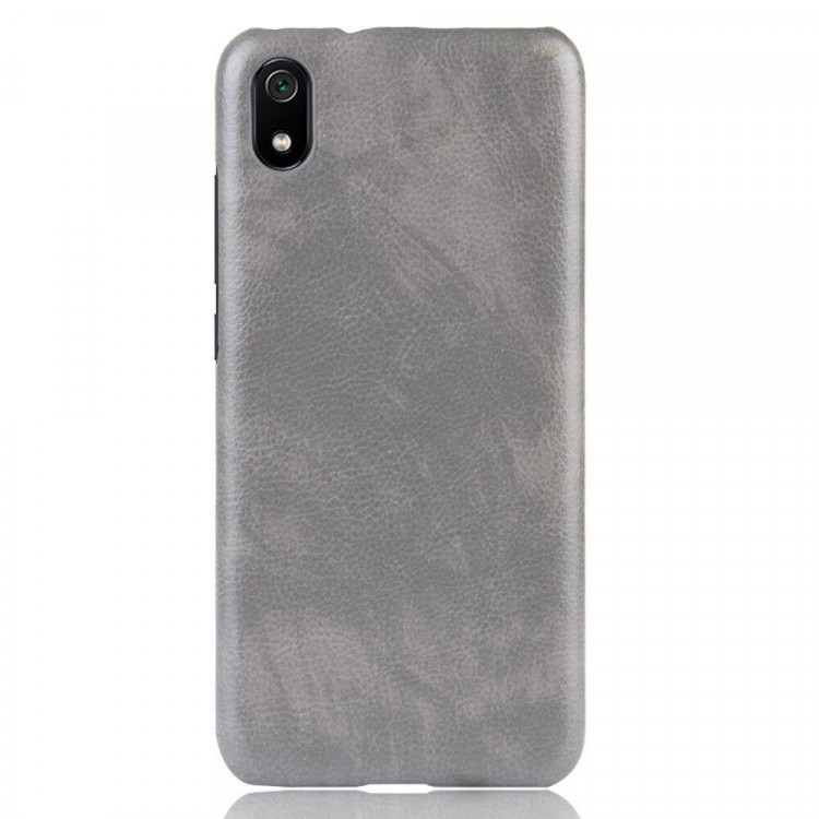 Кожаная накладка-чехол для Xiaomi Redmi 7A (серый)