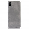 Кожаная накладка-чехол для Xiaomi Redmi 7A (серый)