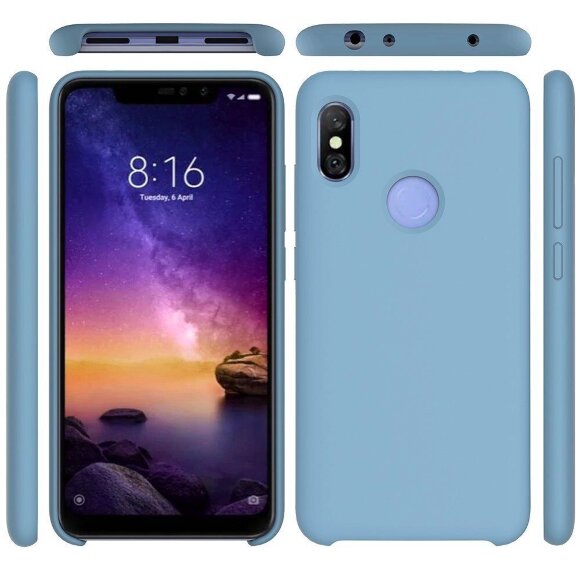 Силиконовый чехол Mobile Shell для Xiaomi Redmi Note 6 Pro (голубой)