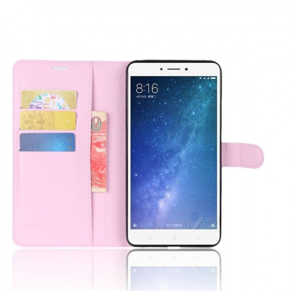 Чехол с визитницей для Xiaomi Mi Max 2 (розовый) Чехол с визитницей для Xiaomi Mi Max 2 (розовый)