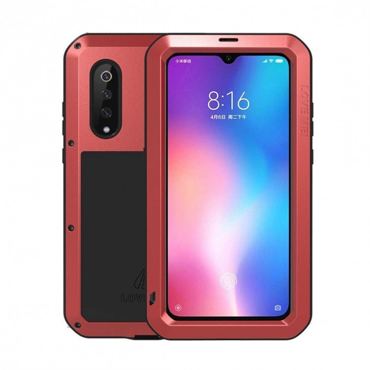 Гибридный чехол LOVE MEI для Xiaomi Mi 9 (красный)