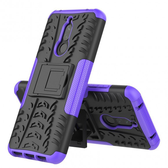 Чехол Hybrid Armor для Xiaomi Redmi 8 / Redmi 8A (черный + фиолетовый)