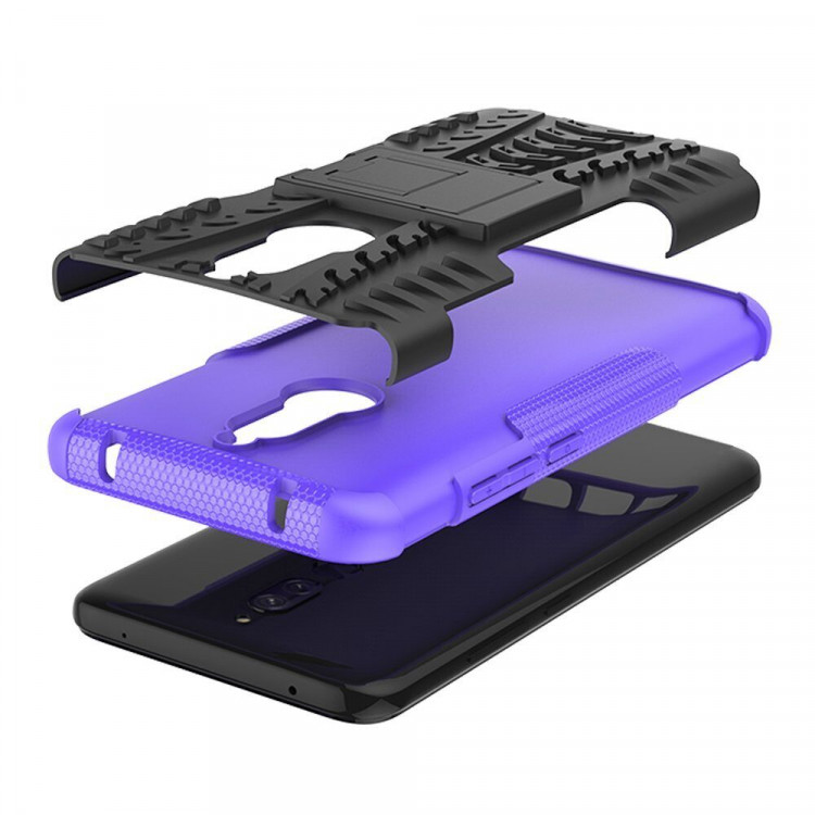 Чехол Hybrid Armor для Xiaomi Redmi 8 / Redmi 8A (черный + фиолетовый)