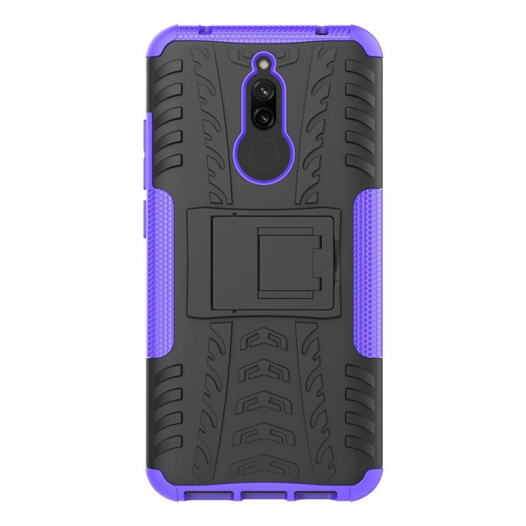 Чехол Hybrid Armor для Xiaomi Redmi 8 / Redmi 8A (черный + фиолетовый)