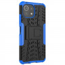 Чехол Hybrid Armor для Xiaomi Mi 11 Lite / Xiaomi Mi 11 Lite 5G (черный + голубой)