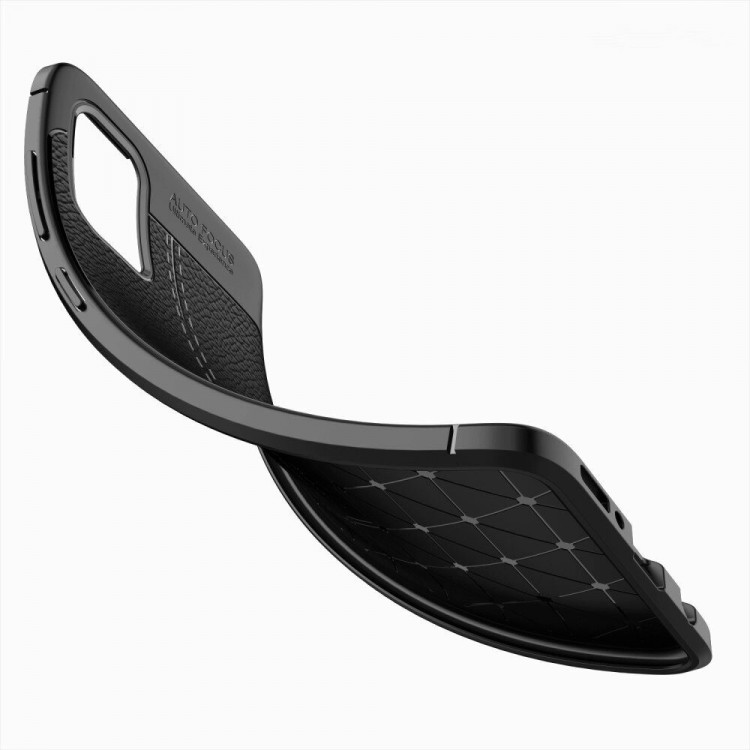 Чехол-накладка Litchi Grain для Samsung Galaxy A41 (красный)