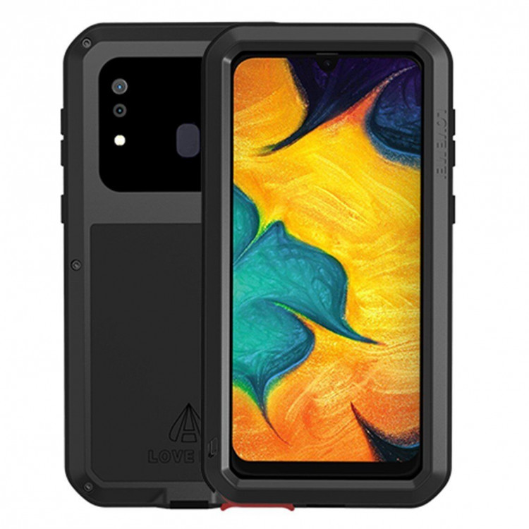 Гибридный чехол LOVE MEI для Samsung Galaxy A30 / Galaxy A20 (черный)