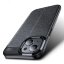 Чехол-накладка Litchi Grain для iPhone 15 Plus (черный)