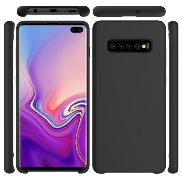 Силиконовый чехол Mobile Shell для Samsung Galaxy S10+ (Plus) (черный) Силиконовый чехол Mobile Shell для Samsung Galaxy S10+ (Plus) (черный)