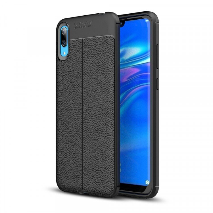 Чехол-накладка Litchi Grain для Huawei Y7 Pro (2019) / Enjoy 9 (черный)
