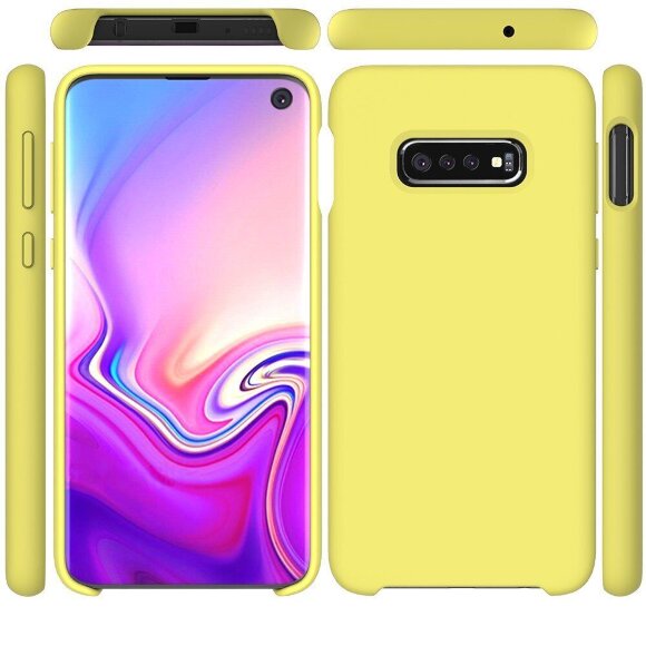 Силиконовый чехол Mobile Shell для Samsung Galaxy S10 (желтый)