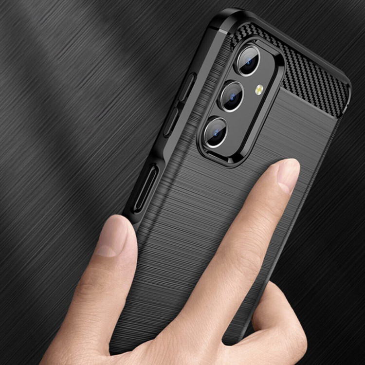 Чехол-накладка Carbon Fibre для Samsung Galaxy A13 4G (черный)