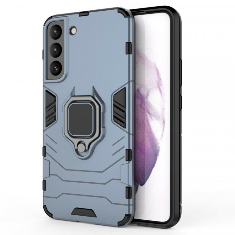 Чехол Armor Ring Holder для Samsung Galaxy S22+ (Plus) (темно-синий)