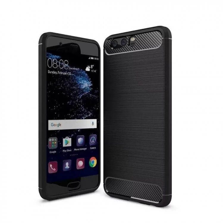Чехол-накладка Carbon Fibre для Huawei P10 Plus (черный)