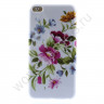 Чехол из мягкого пластика для iPhone 6 Plus (Пионы)