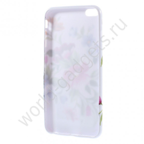 Чехол из мягкого пластика для iPhone 6 Plus (Пионы) Чехол из мягкого пластика для iPhone 6 Plus (Пионы)
