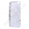 Чехол из мягкого пластика для iPhone 6 Plus (Пионы)