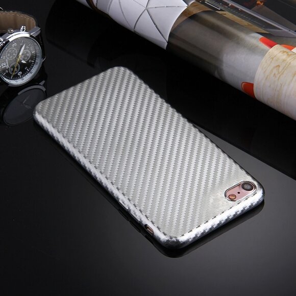 Чехол Artistic Carbon для iPhone 7 / iPhone 8 (серебряный) Чехол Artistic Carbon для iPhone 7 / iPhone 8 (серебряный)