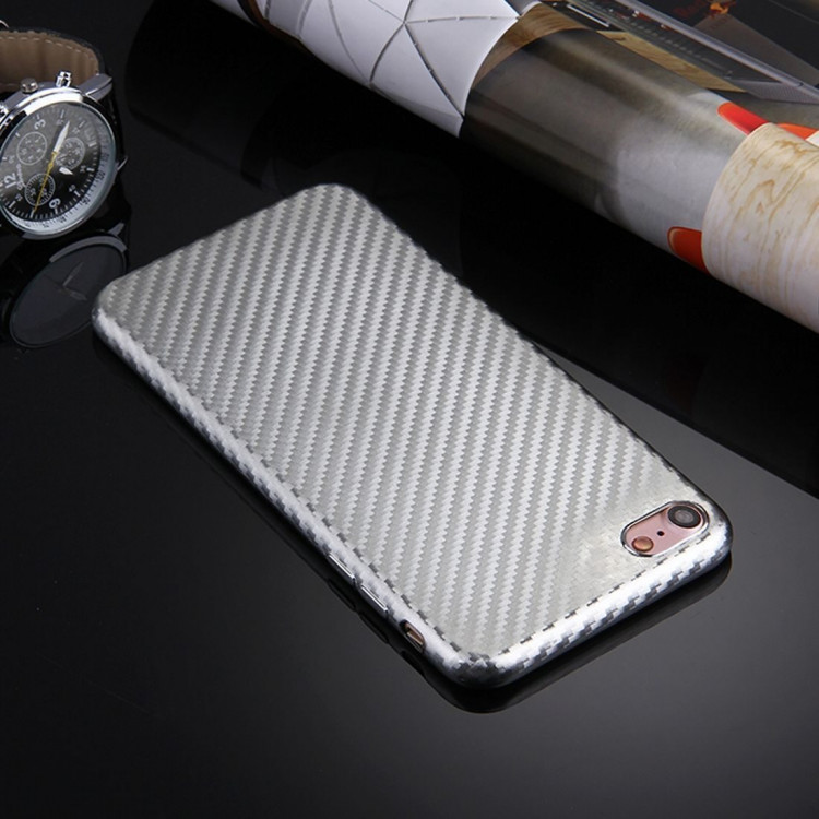 Чехол Artistic Carbon для iPhone 7 / iPhone 8 (серебряный)