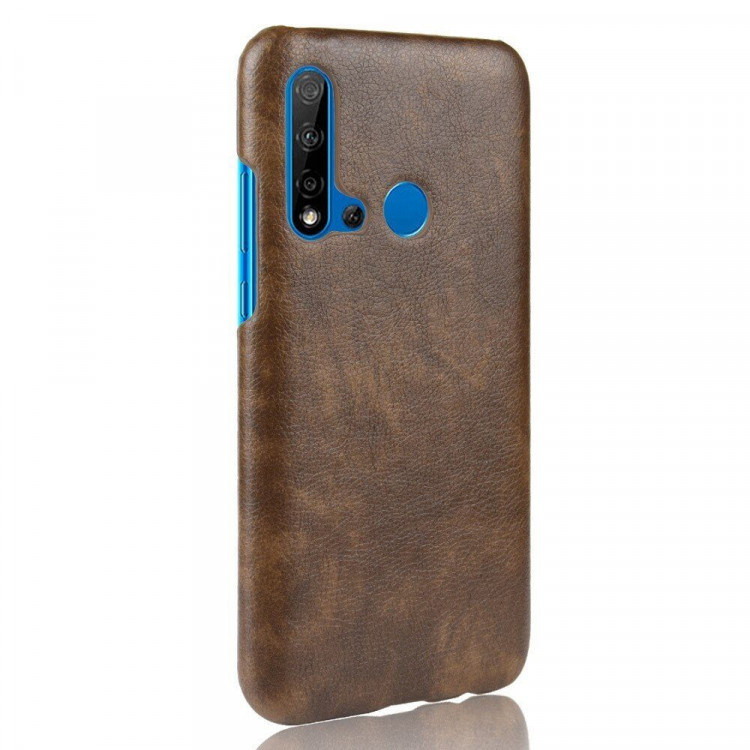 Кожаная накладка-чехол для Huawei P20 lite (2019) / Huawei nova 5i (коричневый)