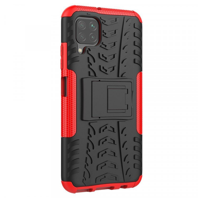Чехол Hybrid Armor для Huawei P40 lite (черный + красный)