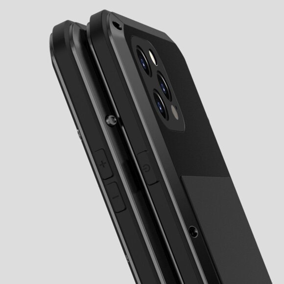 Гибридный чехол LOVE MEI для iPhone 12 Pro Max (красный)