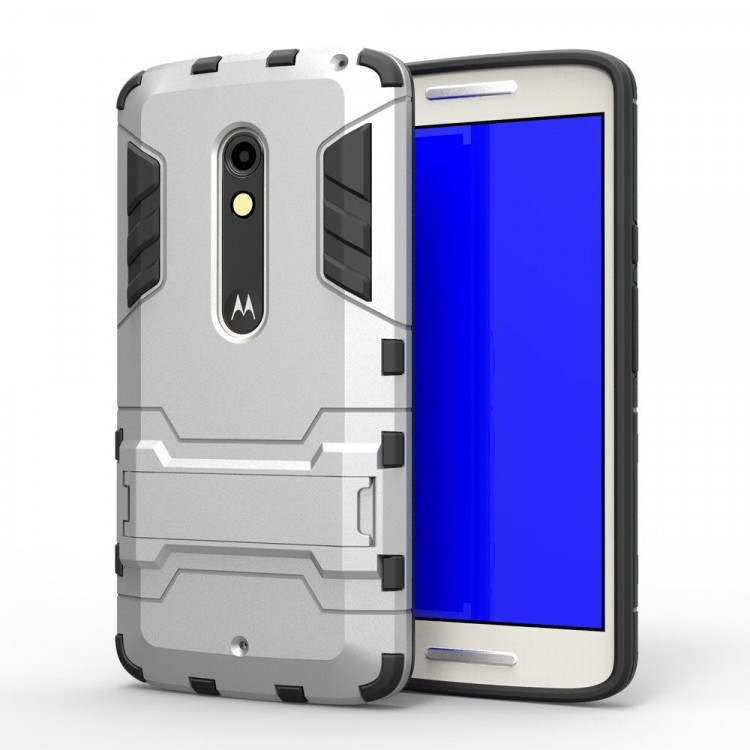 Чехол Duty Armor для Motorola Moto X Play (серебряный)