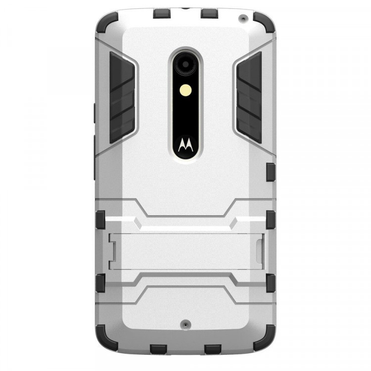Чехол Duty Armor для Motorola Moto X Play (серебряный)