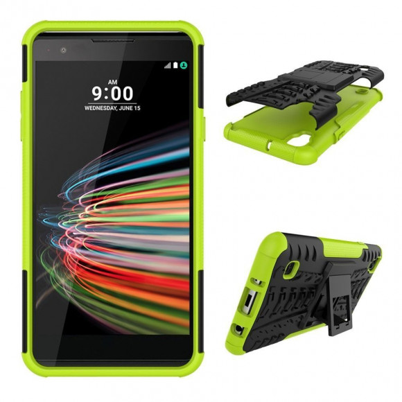 Чехол Hybrid Armor для LG X Style K200DS (черный + зеленый) Чехол Hybrid Armor для LG X Style K200DS (черный + зеленый)
