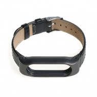 Кожаный ремешок для фитнес браслета Xiaomi Mi Band 2 (черный) Кожаный ремешок для фитнес браслета Xiaomi Mi Band 2 (черный)