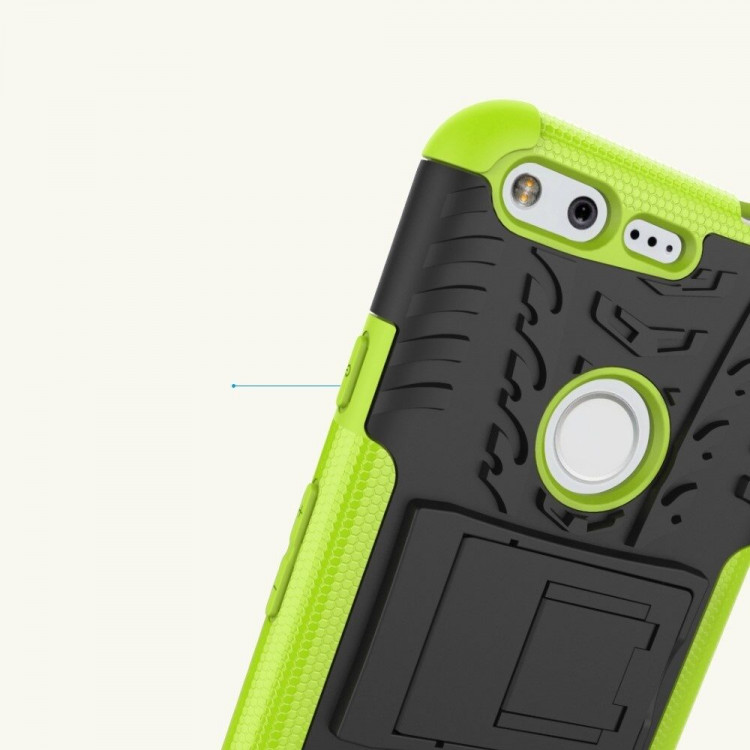 Чехол Hybrid Armor для Google Pixel (черный + зеленый)
