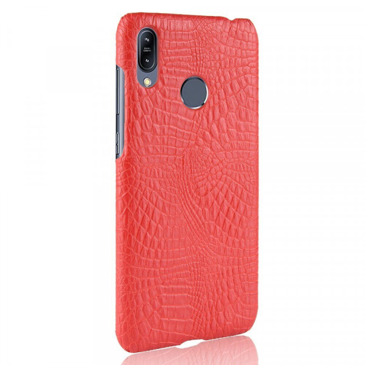 Чехол Crocodile Texture для Asus Zenfone Max (M2) ZB633KL (красный)