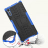 Чехол Hybrid Armor для Sony Xperia XZ / XZs (черный + голубой)