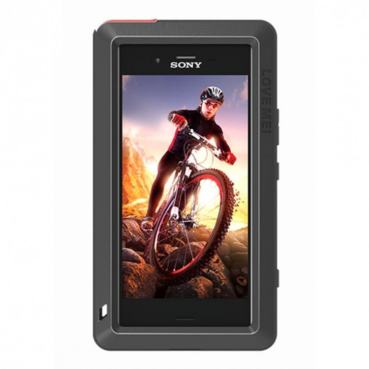 Гибридный чехол LOVE MEI для Sony Xperia XZ1 (черный)