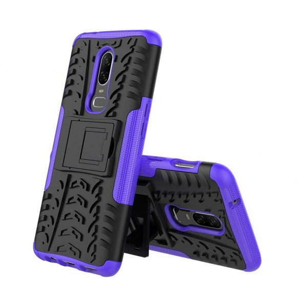 Чехол Hybrid Armor для OnePlus 6 (черный + фиолетовый) Чехол Hybrid Armor для OnePlus 6 (черный + фиолетовый)