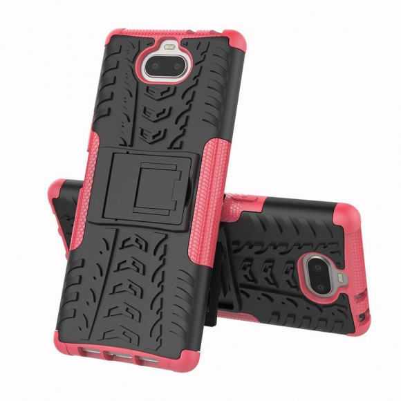 Чехол Hybrid Armor для Sony Xperia 10 (черный + розовый) Чехол Hybrid Armor для Sony Xperia 10 (черный + розовый)