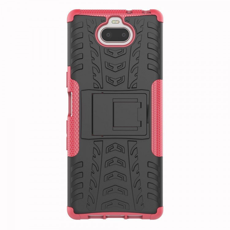 Чехол Hybrid Armor для Sony Xperia 10 (черный + розовый)