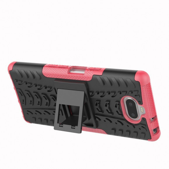 Чехол Hybrid Armor для Sony Xperia 10 (черный + розовый) Чехол Hybrid Armor для Sony Xperia 10 (черный + розовый)