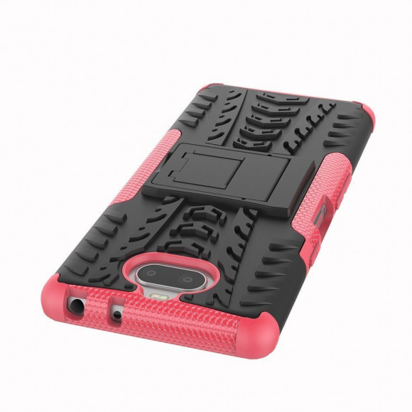 Чехол Hybrid Armor для Sony Xperia 10 (черный + розовый) Чехол Hybrid Armor для Sony Xperia 10 (черный + розовый)
