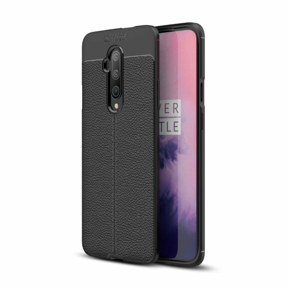 Чехол-накладка Litchi Grain для OnePlus 7T Pro (черный)