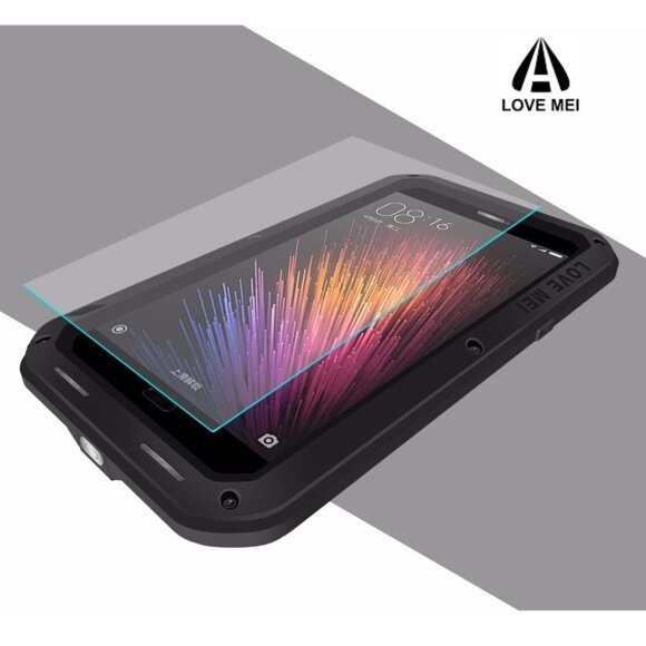 Гибридный чехол LOVE MEI для Xiaomi Mi5 (красный)