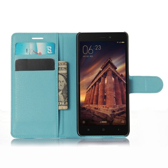Чехол с визитницей для Xiaomi Redmi 3 (голубой) Чехол с визитницей для Xiaomi Redmi 3 (голубой)