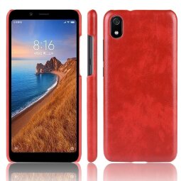 Кожаная накладка-чехол для Xiaomi Redmi 7A (красный)