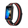 Миланский браслет для HUAWEI Band 8, HUAWEI Band 9 (черный, красный)