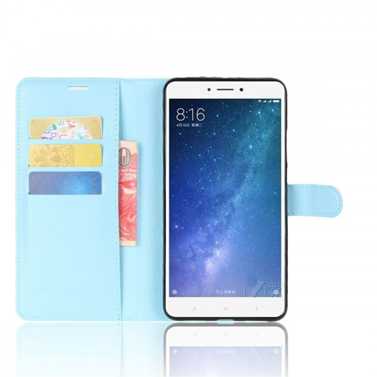 Чехол с визитницей для Xiaomi Mi Max 2 (голубой)