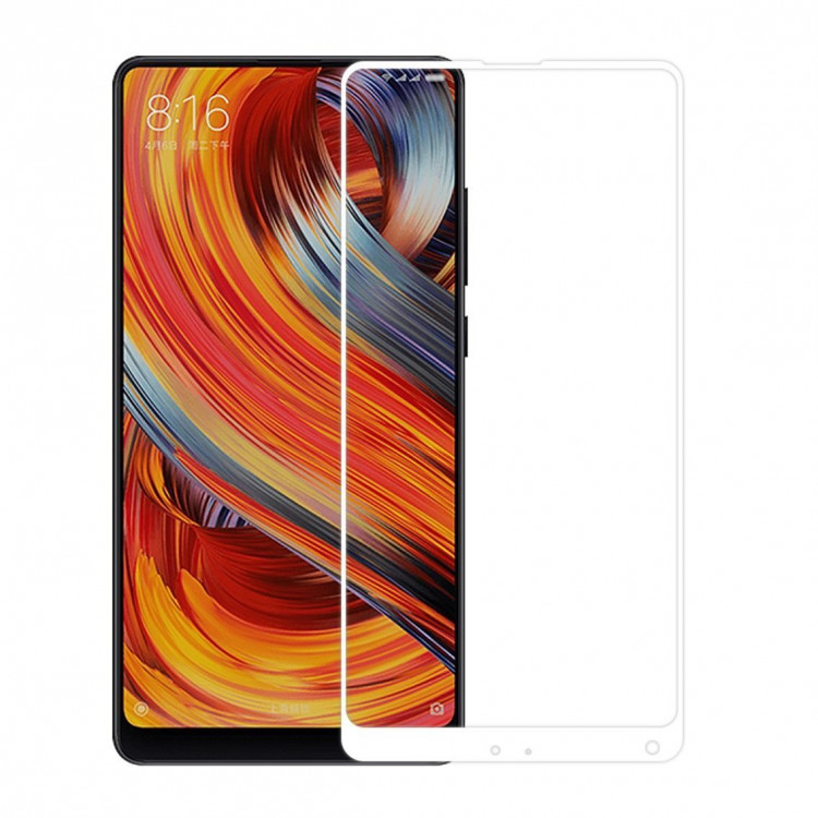 Защитное стекло 3D для Xiaomi Mi Mix 2 (белый)