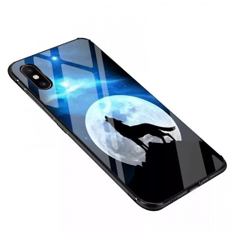 Чехол-накладка для Xiaomi Mi 8 Pro / Mi 8 Explorer Edition (Night Along Wolf)